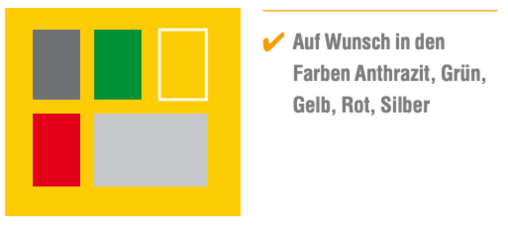 Kittec Gestell Farben